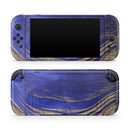 Vivid Agate Vein Slice Blue V9 // Premium Vinyl Wrap Skin Kit Compatible with the Nintendo Switch 2 - Vinyl Skin Wrap for Nintendo Switch 2, OLED, Lite, Pro Controller, Wii & Classic Handhelds