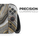 Vivid Agate Vein Slice Foiled V13 // Premium Vinyl Wrap Skin Kit Compatible with the Nintendo Switch 2 - Vinyl Skin Wrap for Nintendo Switch 2, OLED, Lite, Pro Controller, Wii & Classic Handhelds