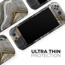 Vivid Agate Vein Slice Foiled V13 // Premium Vinyl Wrap Skin Kit Compatible with the Nintendo Switch 2 - Vinyl Skin Wrap for Nintendo Switch 2, OLED, Lite, Pro Controller, Wii & Classic Handhelds