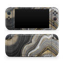 Vivid Agate Vein Slice Foiled V13 // Premium Vinyl Wrap Skin Kit Compatible with the Nintendo Switch 2 - Vinyl Skin Wrap for Nintendo Switch 2, OLED, Lite, Pro Controller, Wii & Classic Handhelds