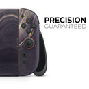 Vivid Agate Vein Slice Foiled V14 // Premium Vinyl Wrap Skin Kit Compatible with the Nintendo Switch 2 - Vinyl Skin Wrap for Nintendo Switch 2, OLED, Lite, Pro Controller, Wii & Classic Handhelds