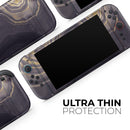 Vivid Agate Vein Slice Foiled V14 // Premium Vinyl Wrap Skin Kit Compatible with the Nintendo Switch 2 - Vinyl Skin Wrap for Nintendo Switch 2, OLED, Lite, Pro Controller, Wii & Classic Handhelds
