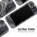 Vivid Agate Vein Slice Foiled V15 // Premium Vinyl Wrap Skin Kit Compatible with the Nintendo Switch 2 - Vinyl Skin Wrap for Nintendo Switch 2, OLED, Lite, Pro Controller, Wii & Classic Handhelds