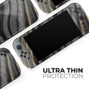 Vivid Agate Vein Slice Foiled V4 // Premium Vinyl Wrap Skin Kit Compatible with the Nintendo Switch 2 - Vinyl Skin Wrap for Nintendo Switch 2, OLED, Lite, Pro Controller, Wii & Classic Handhelds
