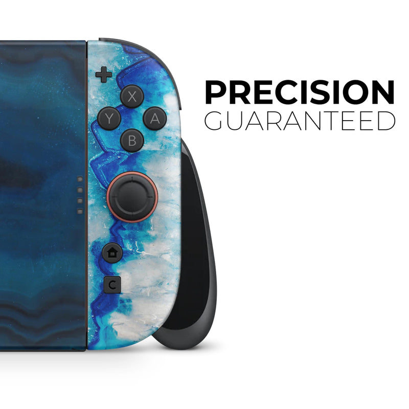Vivid Blue Agate Crystal // Skin Decal Wrap Kit for Nintendo Switch 2
