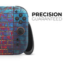 Vivid Blue Brick Alley // Skin Decal Wrap Kit for Nintendo Switch 2