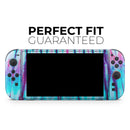 Vivid Blue Washed Tie Dye V1 // Premium Vinyl Wrap Skin Kit Compatible with the Nintendo Switch 2 - Vinyl Skin Wrap for Nintendo Switch 2, OLED, Lite, Pro Controller, Wii & Classic Handhelds