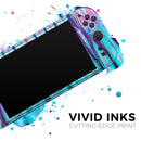 Vivid Blue Washed Tie Dye V1 // Premium Vinyl Wrap Skin Kit Compatible with the Nintendo Switch 2 - Vinyl Skin Wrap for Nintendo Switch 2, OLED, Lite, Pro Controller, Wii & Classic Handhelds