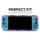 Vivid Blue and Pink Sharp Shapes // Skin Decal Wrap Kit for Nintendo Switch 2
