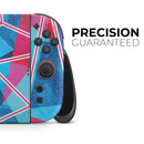 Vivid Blue and Pink Sharp Shapes // Skin Decal Wrap Kit for Nintendo Switch 2