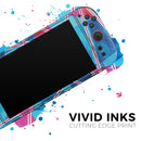 Vivid Blue and Pink Sharp Shapes // Skin Decal Wrap Kit for Nintendo Switch 2