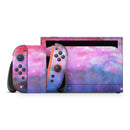 Vivid Pink and Blue Space // Skin Decal Wrap Kit for Nintendo Switch 2
