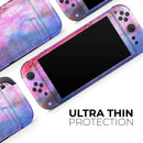 Vivid Pink and Blue Space // Skin Decal Wrap Kit for Nintendo Switch 2