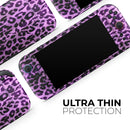 Vivid Purple Leopard Print // Premium Vinyl Wrap Skin Kit Compatible with the Nintendo Switch 2 - Vinyl Skin Wrap for Nintendo Switch 2, OLED, Lite, Pro Controller, Wii & Classic Handhelds