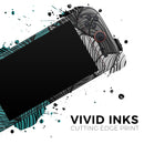 Vivid Teal Floral Waves // Premium Vinyl Wrap Skin Kit Compatible with the Nintendo Switch 2 - Vinyl Skin Wrap for Nintendo Switch 2, OLED, Lite, Pro Controller, Wii & Classic Handhelds