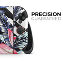 Vivid Tropical Chevron Floral v1 // Premium Vinyl Wrap Skin Kit Compatible with the Nintendo Switch 2 - Vinyl Skin Wrap for Nintendo Switch 2, OLED, Lite, Pro Controller, Wii & Classic Handhelds
