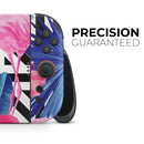 Vivid Tropical Chevron Floral v2 // Skin Decal Wrap Kit for Nintendo Switch 2
