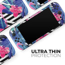 Vivid Tropical Chevron Floral v2 // Skin Decal Wrap Kit for Nintendo Switch 2