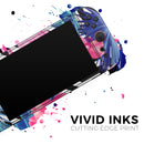 Vivid Tropical Chevron Floral v2 // Skin Decal Wrap Kit for Nintendo Switch 2
