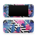 Vivid Tropical Chevron Floral v2 // Skin Decal Wrap Kit for Nintendo Switch 2