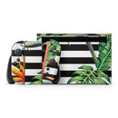 Vivid Tropical Stripe Floral v1 // Skin Decal Wrap Kit for Nintendo Switch 2