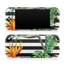 Vivid Tropical Stripe Floral v1 // Skin Decal Wrap Kit for Nintendo Switch 2