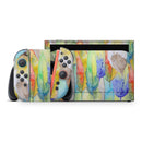 Vivid Watercolor Feather Overlay // Premium Vinyl Wrap Skin Kit Compatible with the Nintendo Switch 2 - Vinyl Skin Wrap for Nintendo Switch 2, OLED, Lite, Pro Controller, Wii & Classic Handhelds