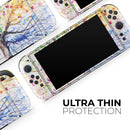 WaterColor Vivid Tree // Premium Vinyl Wrap Skin Kit Compatible with the Nintendo Switch 2 - Vinyl Skin Wrap for Nintendo Switch 2, OLED, Lite, Pro Controller, Wii & Classic Handhelds