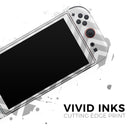 White & Gradient Sharp Chevron // Premium Vinyl Wrap Skin Kit Compatible with the Nintendo Switch 2 - Vinyl Skin Wrap for Nintendo Switch 2, OLED, Lite, Pro Controller, Wii & Classic Handhelds