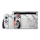 White & Grey Marble Surface V3 // Premium Vinyl Wrap Skin Kit Compatible with the Nintendo Switch 2 - Vinyl Skin Wrap for Nintendo Switch 2, OLED, Lite, Pro Controller, Wii & Classic Handhelds