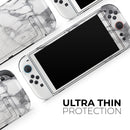 White & Grey Marble Surface V3 // Premium Vinyl Wrap Skin Kit Compatible with the Nintendo Switch 2 - Vinyl Skin Wrap for Nintendo Switch 2, OLED, Lite, Pro Controller, Wii & Classic Handhelds