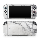 White & Grey Marble Surface V3 // Premium Vinyl Wrap Skin Kit Compatible with the Nintendo Switch 2 - Vinyl Skin Wrap for Nintendo Switch 2, OLED, Lite, Pro Controller, Wii & Classic Handhelds