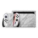 White Marble Surface // Premium Vinyl Wrap Skin Kit Compatible with the Nintendo Switch 2 - Vinyl Skin Wrap for Nintendo Switch 2, OLED, Lite, Pro Controller, Wii & Classic Handhelds