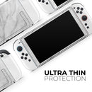White Marble Surface // Premium Vinyl Wrap Skin Kit Compatible with the Nintendo Switch 2 - Vinyl Skin Wrap for Nintendo Switch 2, OLED, Lite, Pro Controller, Wii & Classic Handhelds