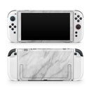White Marble Surface // Premium Vinyl Wrap Skin Kit Compatible with the Nintendo Switch 2 - Vinyl Skin Wrap for Nintendo Switch 2, OLED, Lite, Pro Controller, Wii & Classic Handhelds