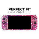 White Polka Dots Over Pink Watercolor Grunge // Premium Vinyl Wrap Skin Kit Compatible with the Nintendo Switch 2 - Vinyl Skin Wrap for Nintendo Switch 2, OLED, Lite, Pro Controller, Wii & Classic Handhelds