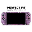 White Polka Dots Over Purple Pink Paint Mix // Premium Vinyl Wrap Skin Kit Compatible with the Nintendo Switch 2 - Vinyl Skin Wrap for Nintendo Switch 2, OLED, Lite, Pro Controller, Wii & Classic Handhelds