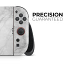 White Scratched Marble // Premium Vinyl Wrap Skin Kit Compatible with the Nintendo Switch 2 - Vinyl Skin Wrap for Nintendo Switch 2, OLED, Lite, Pro Controller, Wii & Classic Handhelds
