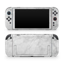 White Scratched Marble // Premium Vinyl Wrap Skin Kit Compatible with the Nintendo Switch 2 - Vinyl Skin Wrap for Nintendo Switch 2, OLED, Lite, Pro Controller, Wii & Classic Handhelds