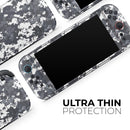 White and Gray Digital Camouflage // Skin Decal Wrap Kit for Nintendo Switch 2