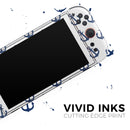 White and Navy Micro Anchors // Skin Decal Wrap Kit for Nintendo Switch 2