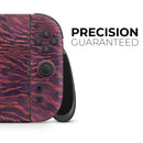 Wine Watercolor Tiger Pattern // Premium Vinyl Wrap Skin Kit Compatible with the Nintendo Switch 2 - Vinyl Skin Wrap for Nintendo Switch 2, OLED, Lite, Pro Controller, Wii & Classic Handhelds