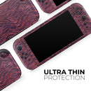 Wine Watercolor Tiger Pattern // Premium Vinyl Wrap Skin Kit Compatible with the Nintendo Switch 2 - Vinyl Skin Wrap for Nintendo Switch 2, OLED, Lite, Pro Controller, Wii & Classic Handhelds