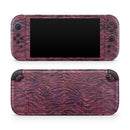 Wine Watercolor Tiger Pattern // Premium Vinyl Wrap Skin Kit Compatible with the Nintendo Switch 2 - Vinyl Skin Wrap for Nintendo Switch 2, OLED, Lite, Pro Controller, Wii & Classic Handhelds