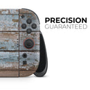 Wood Planks with Peeled Blue Paint // Skin Decal Wrap Kit for Nintendo Switch 2
