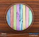 The Light Colored Wood Planks Skinned Foam-Backed Coaster Set