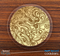 The Abstract Gold Pattern Skinned Foam-Backed Coaster Set