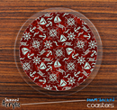 The Red Nautical Collage Skinned Foam-Backed Coaster Set