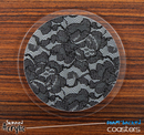 The Black Laced Skinned Foam-Backed Coaster Set