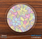 The Abstract Flower Pattern Skinned Foam-Backed Coaster Set